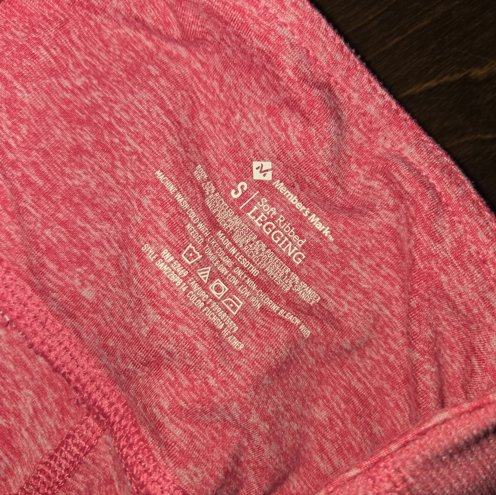 🌟EUC MEMBERS MARK HOT PINK LEGGINGS SIZE SIZE - Picture 3 of 3
